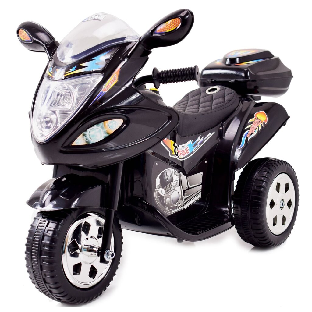 Elektrinis triratis motociklas vaikams Strong 2, juodas kaina ir informacija | Elektromobiliai vaikams | pigu.lt