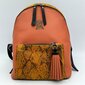 Didelė moteriška rankų darbo odinė kuprinė oranžinės spalvos Kristicija Leather Goods kaina ir informacija | Moteriškos rankinės | pigu.lt