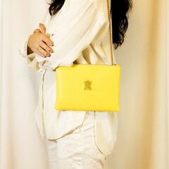Moteriška rankų darbo odinė geltonos spalvos mini rankinė per petį Kristicija Leather Goods kaina ir informacija | Moteriškos rankinės | pigu.lt