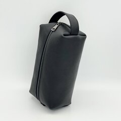 Косметичка кожаная ручной работы Kristicija Leather Goods, чёрная цена и информация | Женские сумки | pigu.lt