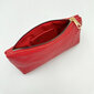 Rankų darbo raudonos spalvos odinė kosmetinė Kristicija Leather Goods kaina ir informacija | Kosmetinės, veidrodėliai | pigu.lt