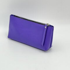 Rankų darbo violetinės spalvos odinė kosmetinė Kristicija Leather Goods kaina ir informacija | Kosmetinės, veidrodėliai | pigu.lt