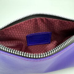 Rankų darbo violetinės spalvos odinė kosmetinė Kristicija Leather Goods kaina ir informacija | Kosmetinės, veidrodėliai | pigu.lt