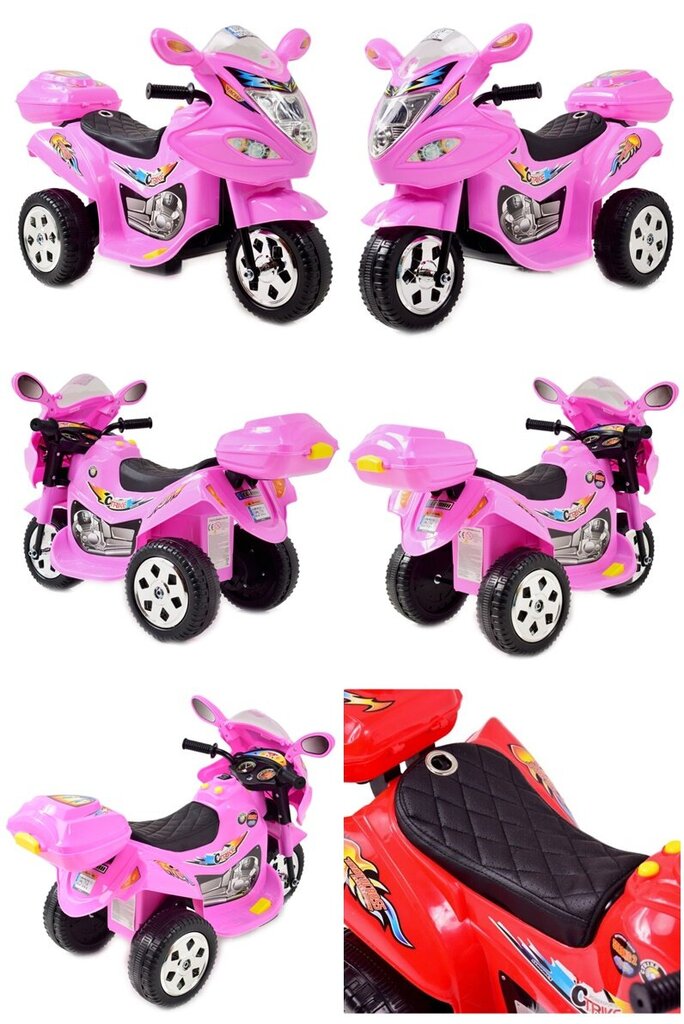 Elektrinis triratis motociklas vaikams Strong 2, rožinis kaina ir informacija | Elektromobiliai vaikams | pigu.lt