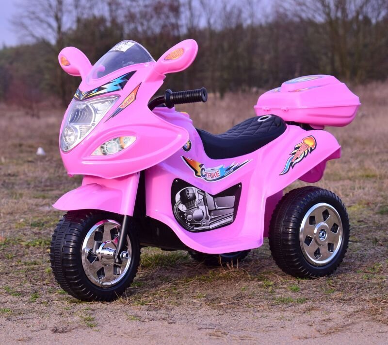 Elektrinis triratis motociklas vaikams Strong 2, rožinis kaina ir informacija | Elektromobiliai vaikams | pigu.lt