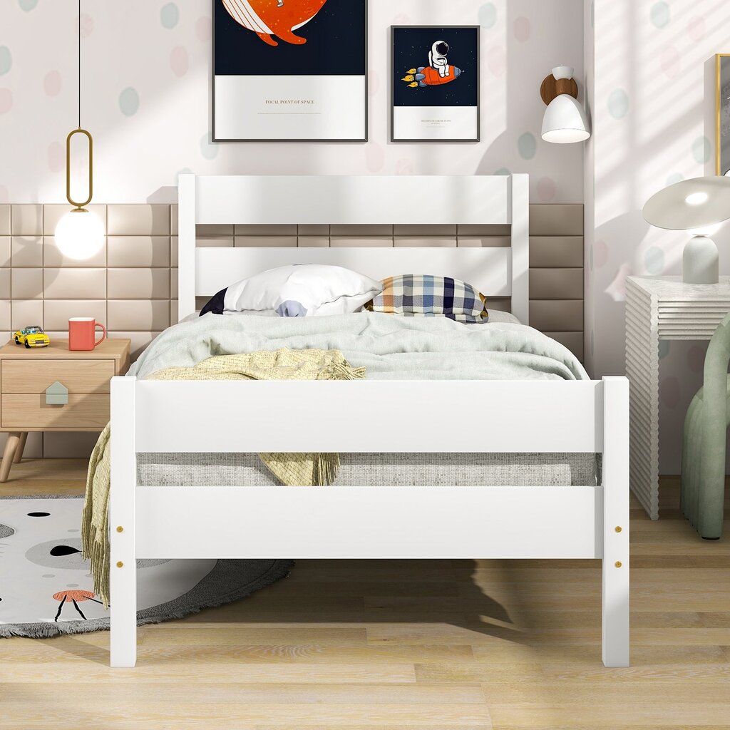 Vaikiška lova Sofihouse R50, 200x140 cm, balta цена и информация | Vaikiškos lovos | pigu.lt