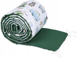 Защита детской кроватки Babymam, 180x30 cm, White/Green цена и информация | Товары для безопасности детей дома | pigu.lt