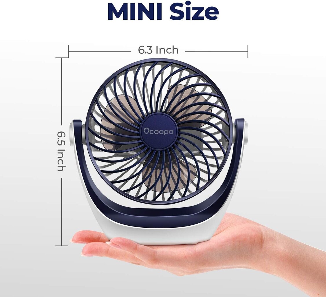 Stalo ventiliatorius, USB, 2.5W, mėlynas kaina ir informacija | Ventiliatoriai | pigu.lt