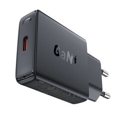 Acefast A65 PD 20W GaN USB-C wall charger - black цена и информация | Зарядные устройства для телефонов | pigu.lt