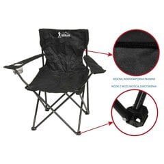 Складной походный стул Anter, черный цвет цена и информация | Туристическая мебель | pigu.lt