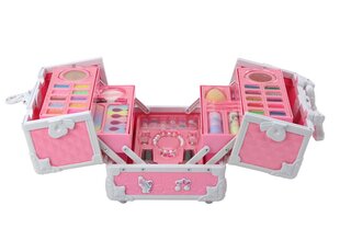 Kosmetikos rinkinys LeanToys Chest Suitcase Beauty Set Jewelry Cosmetics Pink, 1 vnt. kaina ir informacija | Kosmetika vaikams ir mamoms | pigu.lt