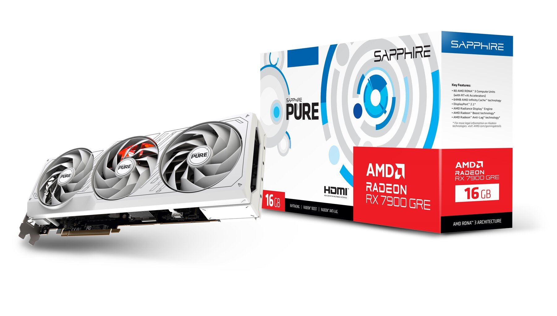 Sapphire Pure AMD Radeon RX 7800 XT (11325-03-20G) kaina ir informacija | Vaizdo plokštės (GPU) | pigu.lt