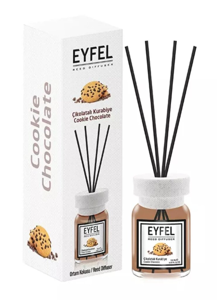 Namų kvapas su lazdelėmis Eyfel, Cookie Chocolate, 120 ml kaina ir informacija | Namų kvapai | pigu.lt