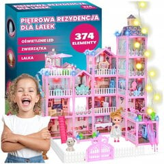 Žaislinis lėlių namas su baldais, įvairių spalvų цена и информация | Игрушки для девочек | pigu.lt