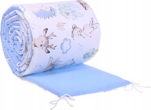 Защита детской кроватки Babymam, 180x30 cm, White/Blue цена и информация | Товары для безопасности детей дома | pigu.lt