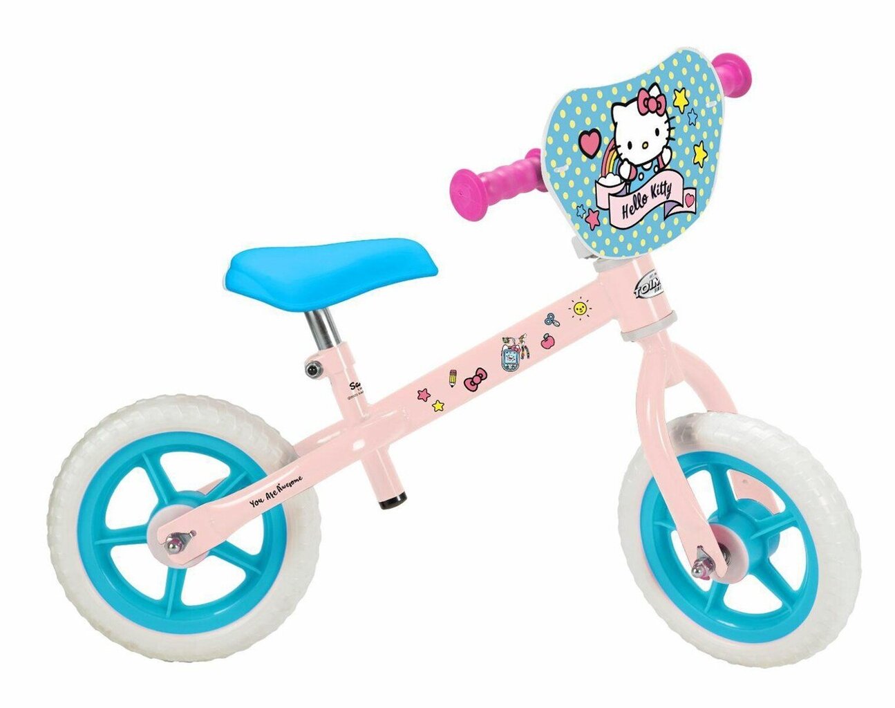 Dviratis 10" Toimsa TOI149 Hello Kitty, rožinis kaina ir informacija | Balansiniai dviratukai | pigu.lt