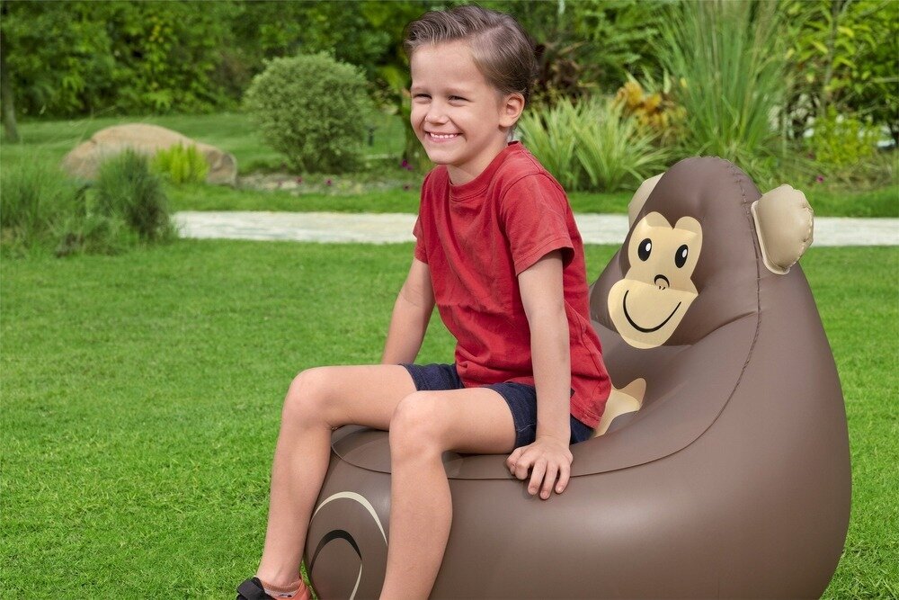 Pripučiamas vaikiškas fotelis Bestway, 72x72x64 cm, rudas kaina ir informacija | Pripučiami čiužiniai ir baldai | pigu.lt
