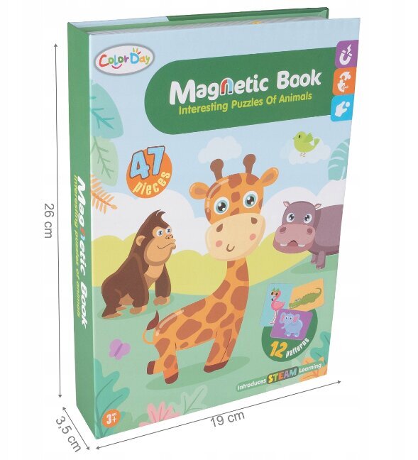Magnetinė dėlionė Color Day Gyvūnai цена и информация | Lavinamieji žaislai | pigu.lt