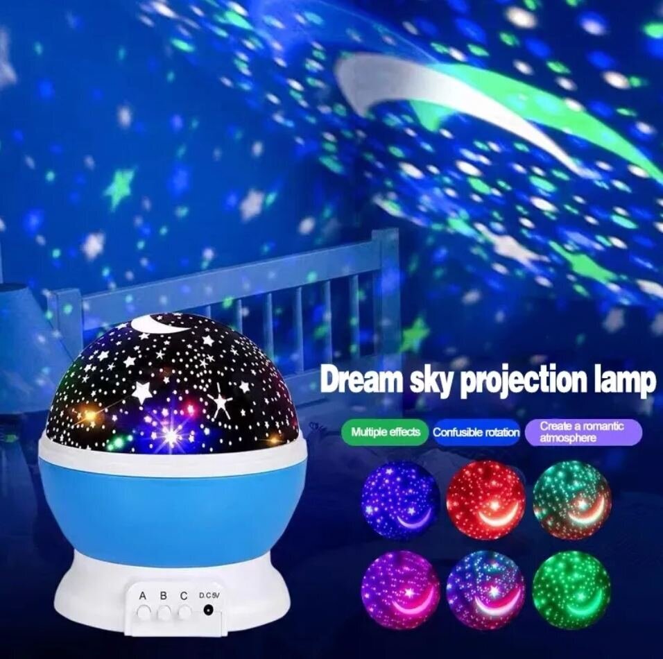Naktinė lempa projektorius Star Master, mėlyna цена и информация | Dekoracijos šventėms | pigu.lt
