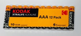 Elementai Kodak AAA alkaline 1.5V, 12 vnt. kaina ir informacija | Elementai | pigu.lt
