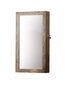 Papuošalų spintelė su veidrodžiu, ruda kaina ir informacija | Veidrodžiai | pigu.lt