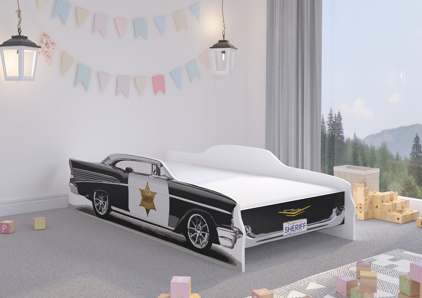 Vaikiška lova su čiužiniu Iglobal Corvetta, 140x70 cm, įvairių spalvų цена и информация | Vaikiškos lovos | pigu.lt
