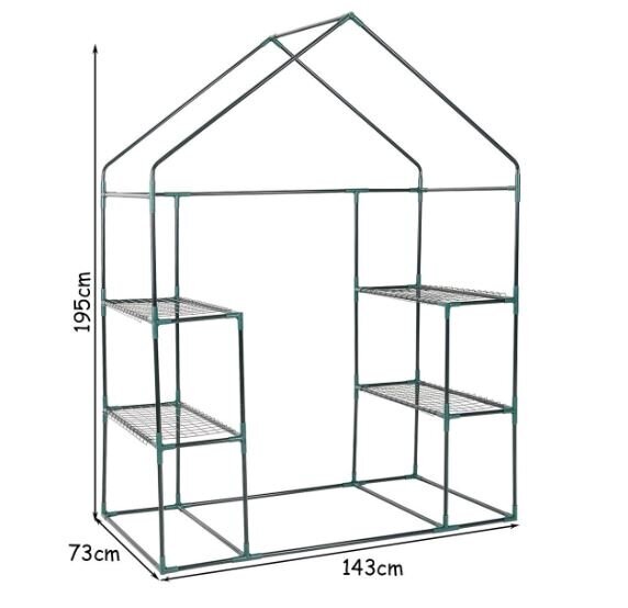 Šiltnamis Costway, 143 x 73 x 195 cm kaina ir informacija | Šiltnamiai | pigu.lt