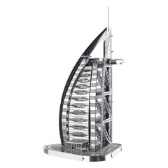 Metalinis konstruktorius 3D modelis – Burj Al Arab Piececool, 32 d. kaina ir informacija | Konstruktoriai ir kaladėlės | pigu.lt