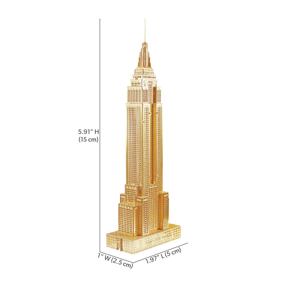 Metalinis konstruktorius 3D modelis – Empire State Building Piececool, 21 d. цена и информация | Konstruktoriai ir kaladėlės | pigu.lt