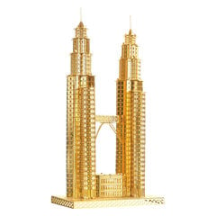 Metalinis konstruktorius 3D modelis – Petronas Towers Piececool, 38 d. kaina ir informacija | Konstruktoriai ir kaladėlės | pigu.lt