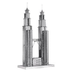 Metalinis konstruktorius 3D modelis – Petronas Towers Piececool, 38 d. цена и информация | Конструкторы и кубики | pigu.lt