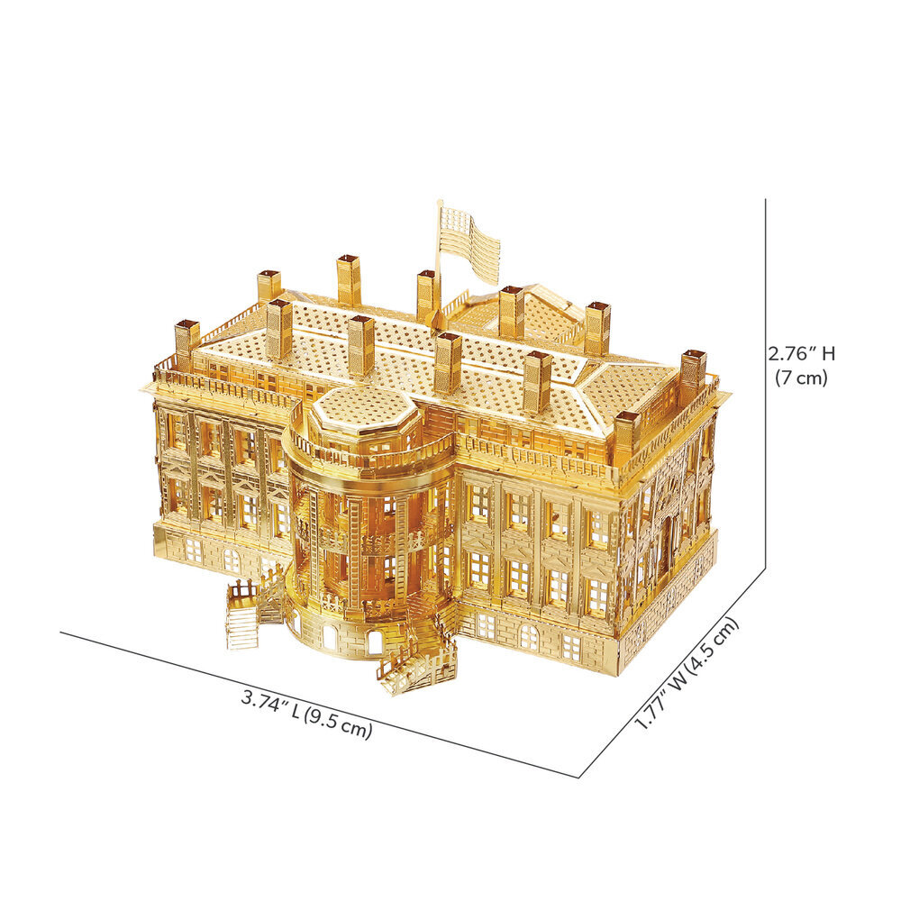 Metalinis konstruktorius 3D modelis – Baltieji rūmai Piececool, 122 d. kaina ir informacija | Konstruktoriai ir kaladėlės | pigu.lt