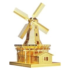 Metalinis konstruktorius 3D modelis – Olandų vėjo malūnas Piececool, 89 d. цена и информация | Конструкторы и кубики | pigu.lt