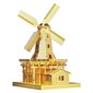 Metalinis konstruktorius 3D modelis – Olandų vėjo malūnas Piececool, 89 d. цена и информация | Konstruktoriai ir kaladėlės | pigu.lt