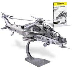 Металлический конструктор 3D модель - вертолет Piececool, 122 детали цена и информация | Конструкторы и кубики | pigu.lt