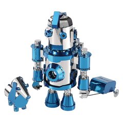 Metalinis konstruktorius 3D modelis – mėlynasis robotas Piececool, 87 d. kaina ir informacija | Konstruktoriai ir kaladėlės | pigu.lt