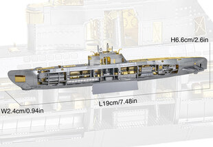 Metalinis 3D konstruktorius Piececool Povandeninis laivas, 200 d. kaina ir informacija | Piececool Vaikams ir kūdikiams | pigu.lt