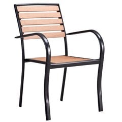 Уличный стул Aatrium Dyron, черный/коричневый цена и информация | Садовые стулья, кресла, пуфы | pigu.lt