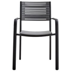 Lauko kėdė Aatrium Natal, juoda/pilka kaina ir informacija | Lauko kėdės, foteliai, pufai | pigu.lt