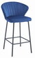 3-ių kėdžių komplektas Leobert Gatta, mėlynas/juodas kaina ir informacija | Virtuvės ir valgomojo kėdės | pigu.lt