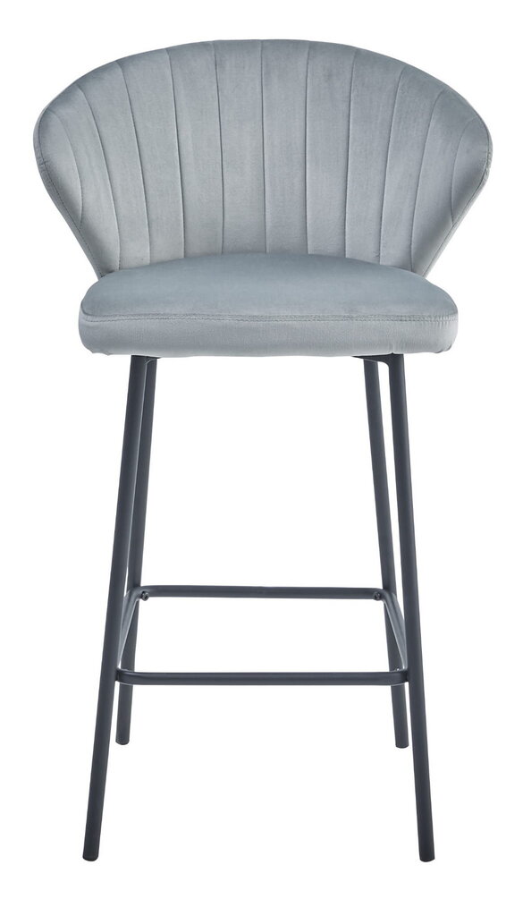 4-ių kėdžių komplektas Leobert Gatta, pilkas/juodas kaina ir informacija | Virtuvės ir valgomojo kėdės | pigu.lt