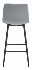 4-ių kėdžių komplektas Leobert Pozza, pilkas/juodas kaina ir informacija | Virtuvės ir valgomojo kėdės | pigu.lt