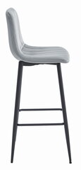 3-ių kėdžių komplektas Leobert Pozza, pilkas/juodas kaina ir informacija | Virtuvės ir valgomojo kėdės | pigu.lt