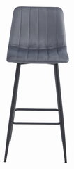 3-ių kėdžių komplektas Leobert Pozza, pilkas/juodas kaina ir informacija | Virtuvės ir valgomojo kėdės | pigu.lt