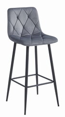 3-ių kėdžių komplektas Leobert Nado, pilkas/juodas kaina ir informacija | Virtuvės ir valgomojo kėdės | pigu.lt