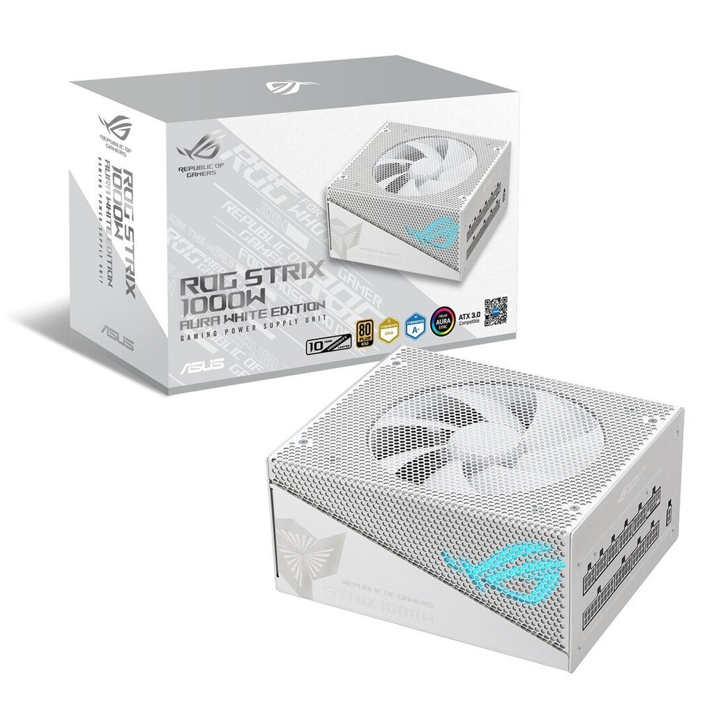 Asus ROG Strix 1000G Aura White Edition цена и информация | Maitinimo šaltiniai (PSU) | pigu.lt