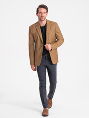 классическая мужская куртка - карамель v2 om-blzb-0115 124434-7 цена и информация | Мужские пиджаки | pigu.lt