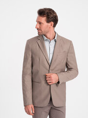 куртка мужская классическая - бежевая v3 om-blzb-0115 124435-7 цена и информация | Мужские пиджаки | pigu.lt