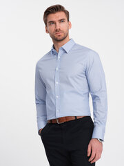 рубашка стандартного кроя из хлопка - светло-голубая v2 om-shcs-0152 124417-7 цена и информация | Рубашка мужская | pigu.lt