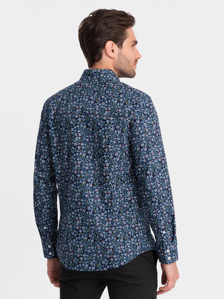Marškiniai vyrams Ombre Clothing 124405-7, mėlyni цена и информация | Vyriški marškiniai | pigu.lt